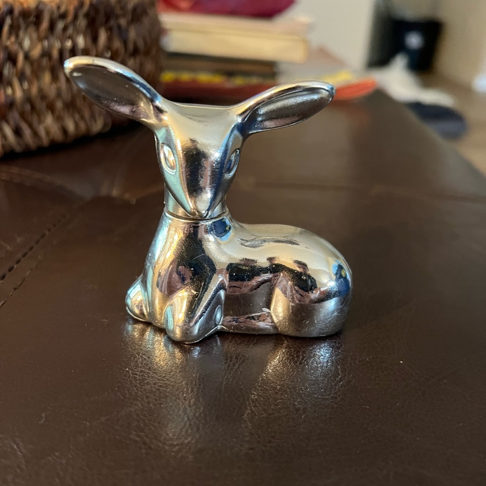 Avon Silver Deer Makeup Holder
